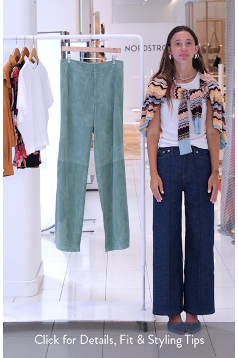 Freja Wide Leg Suede Leather Jeans video