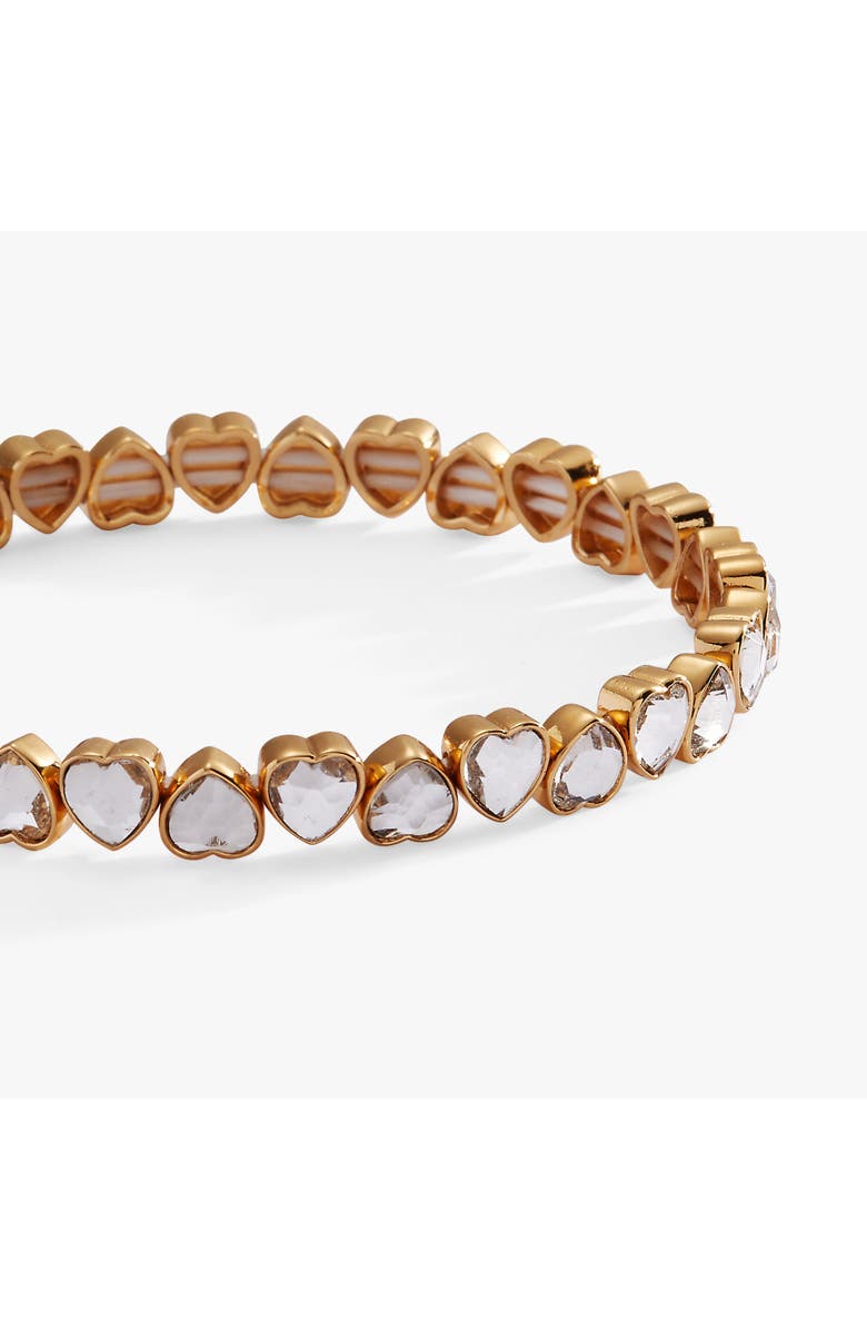 Alex and Ani Faceted Heart Stretch Bracelet, Alternate, color, Gold