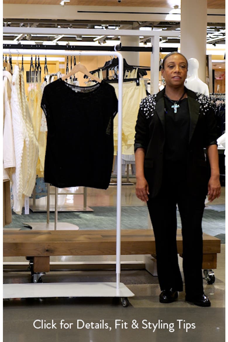 Pointelle Stitch Trim Cotton Top video