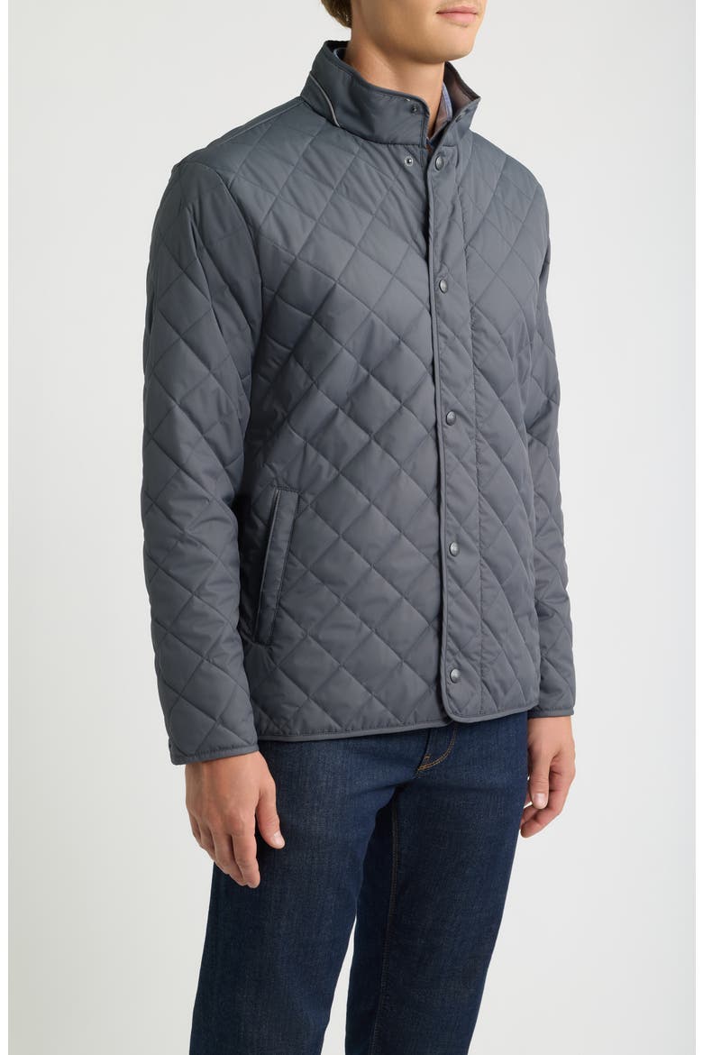 Suffolk Quilted Coat, Alternate, color, IRON