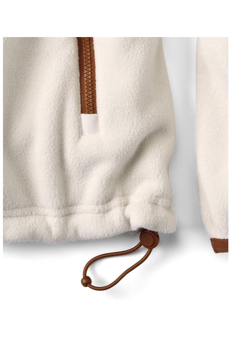 Anyweather Raindefense Hooded Half Zip Fleece Pullover, Alternate, color, Ivory Latte