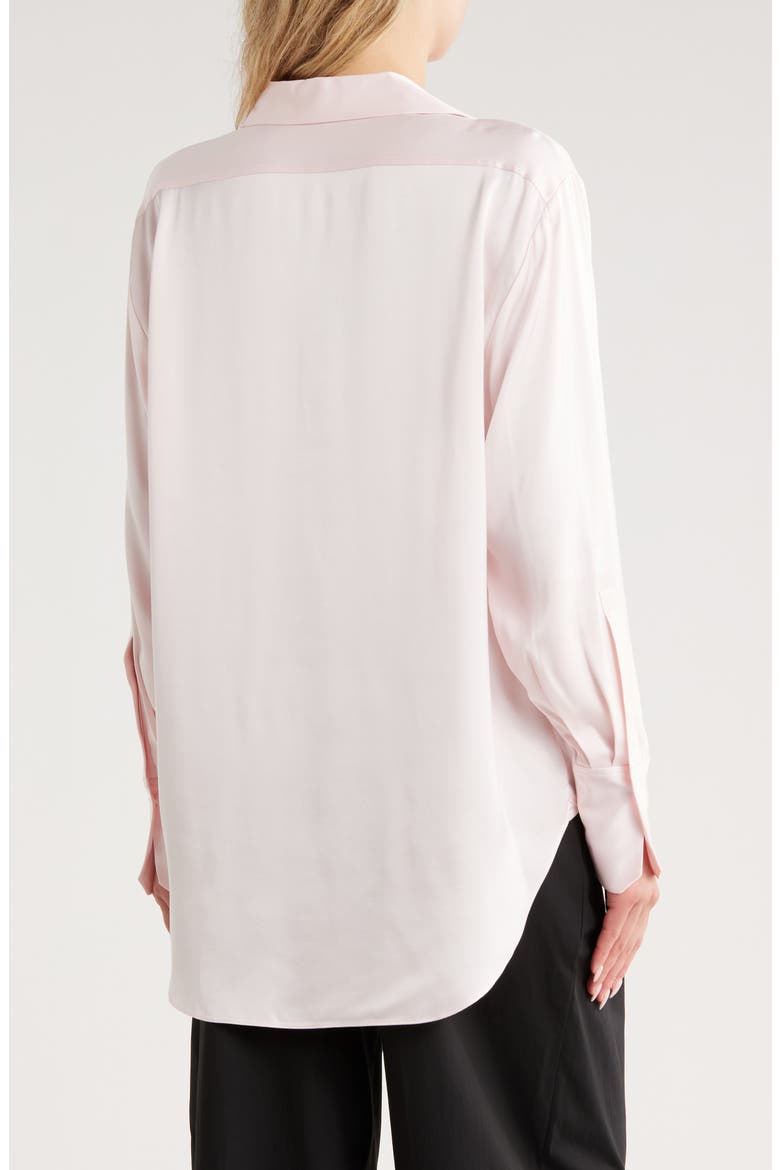 Camden Pleated Long Sleeve Button-Up Shirt, Alternate, color, MAUVE MOON