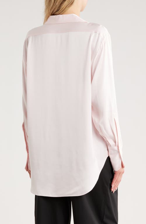 A.l.c . Camden Pleated Long Sleeve Button-up Shirt In Pink
