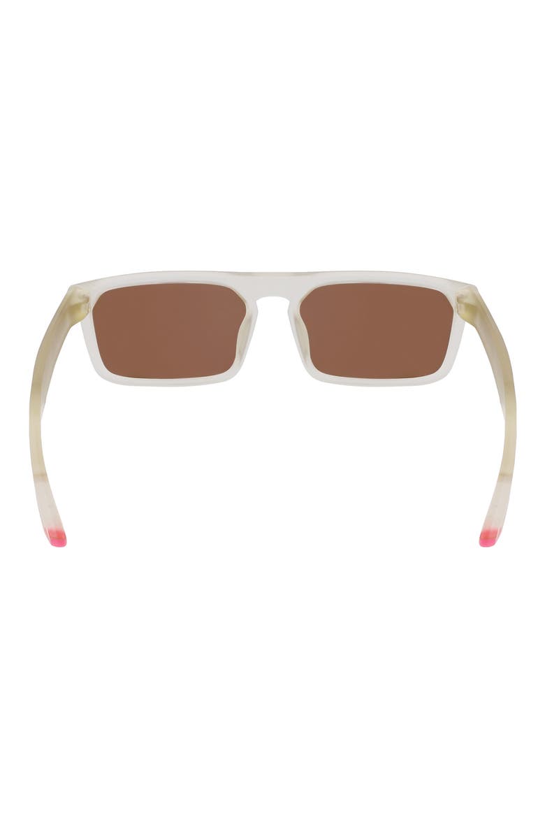 NV03 55mm Rectangular Sunglasses, Alternate, color, MATTE BONE/ BRONZE MIRROR