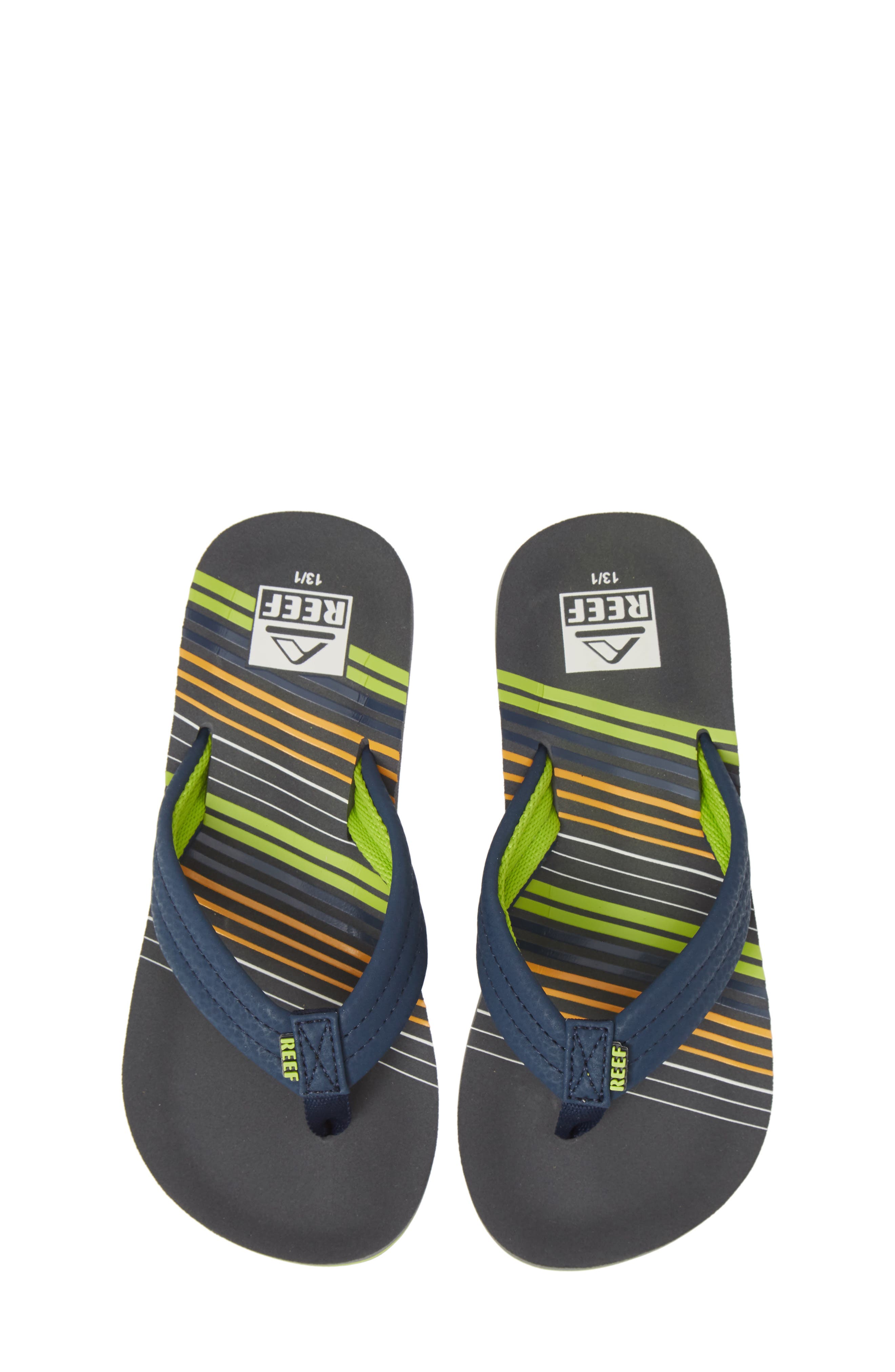 Ahi Flip Flop, Alternate, color, STRIPE GREEN