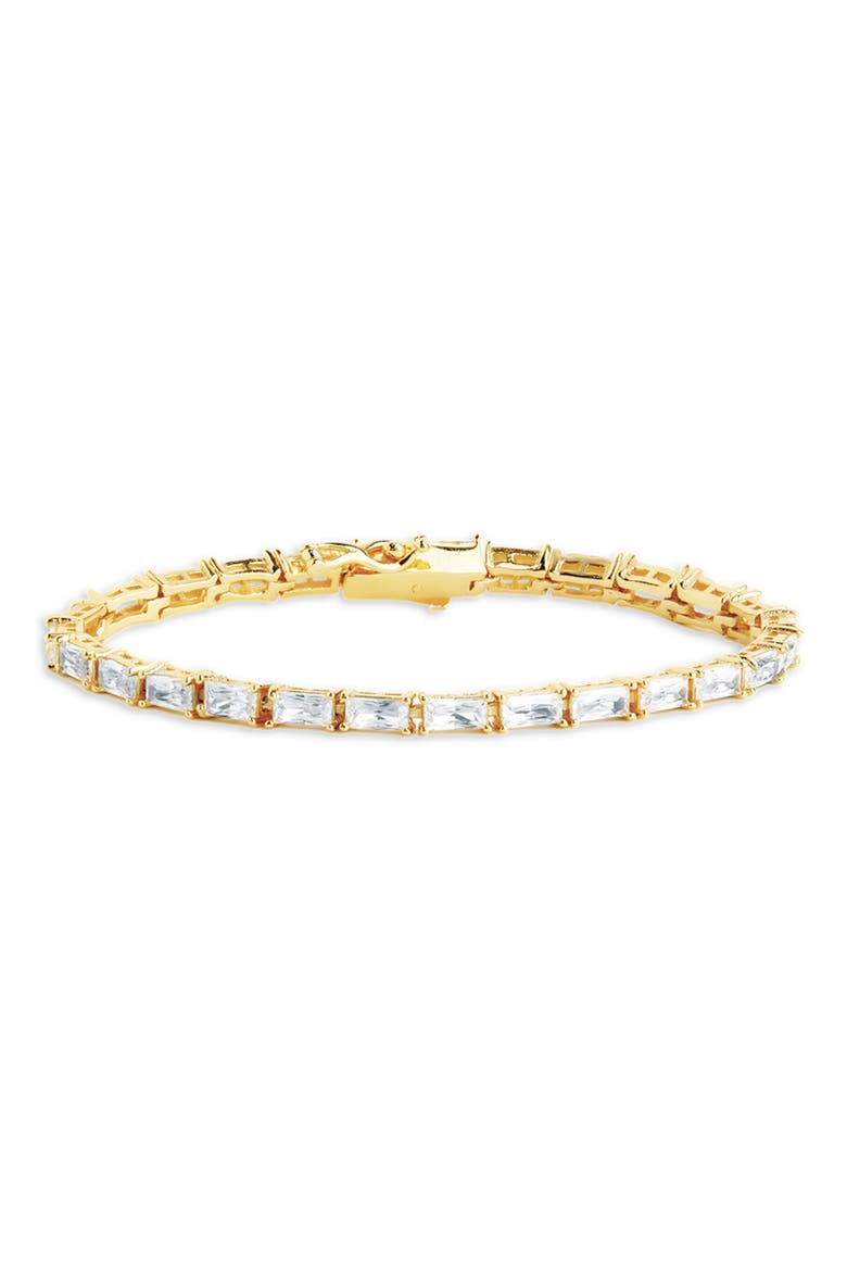 Blanche Cubic Zirconia Tennis Bracelet, Main, color, GOLD