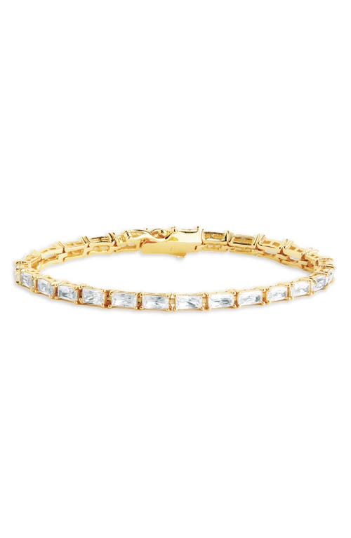 Sterling Forever Blanche Cubic Zirconia Tennis Bracelet In Gold