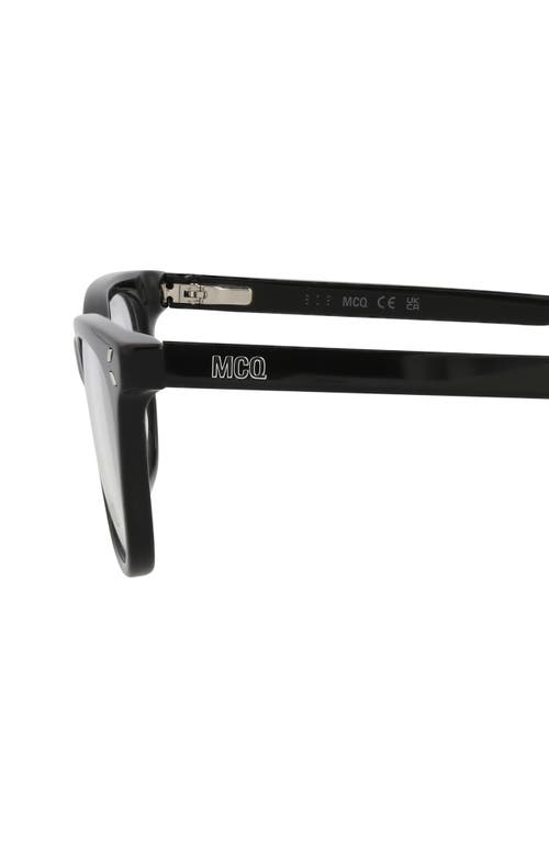 Alexander Mcqueen Mcqueen 50mm Cat Eye Optical Glasses In Black Black Transparent