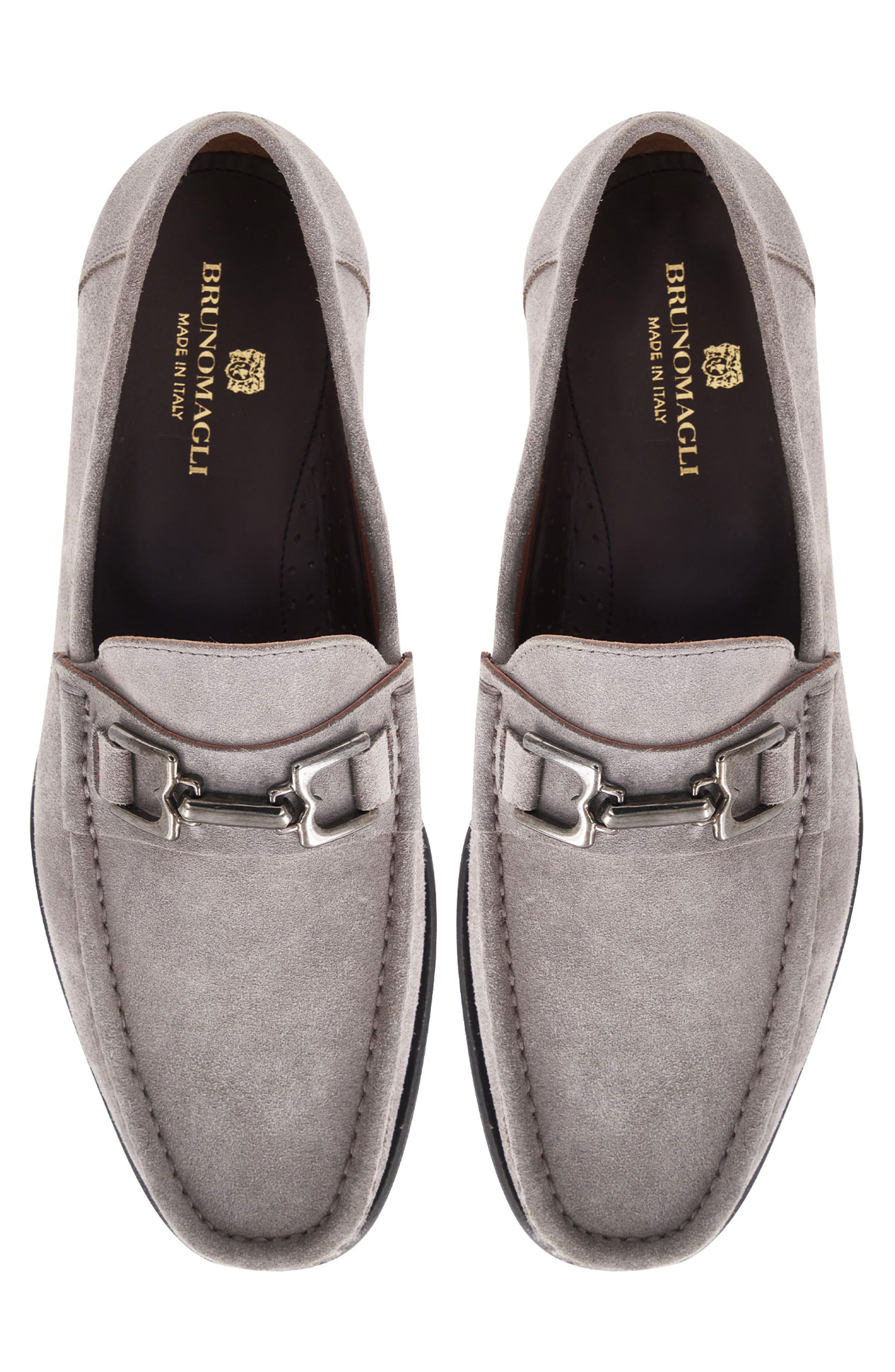 Bruno Magli Trieste Bit Loafer, Alternate, color, Light Grey Suede