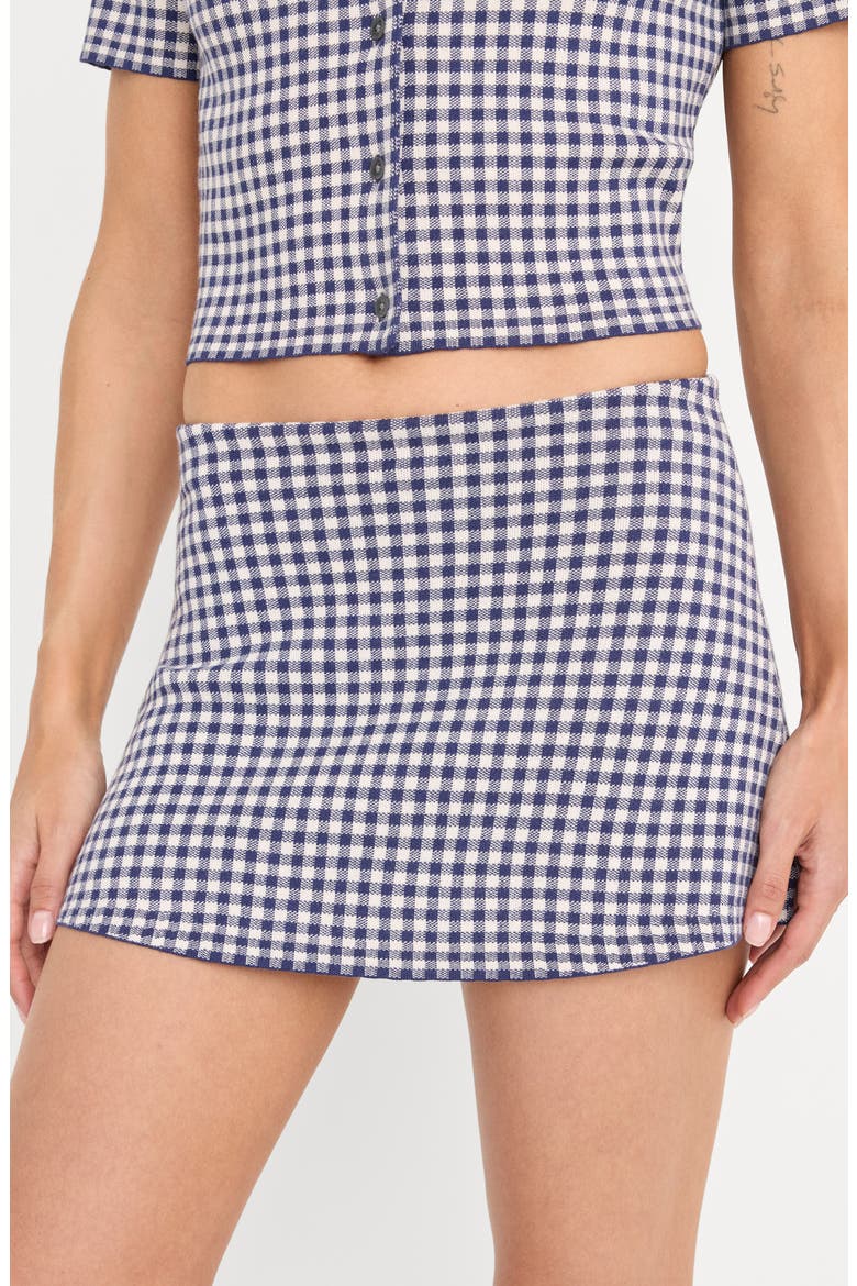 The Keepsake Gingham Miniskort, Alternate, color, NAVY GINGHAM