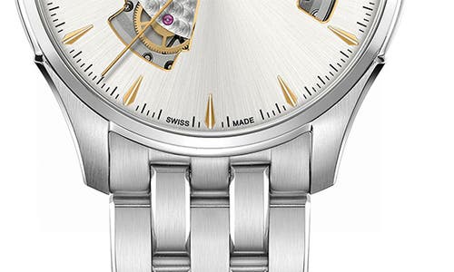 Hamilton Men's Swiss Automatic Jazzmaster Open Heart Stainless Steel Bracelet Watch 40mm In Silver