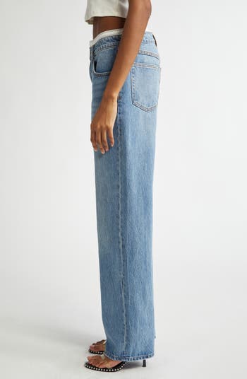 デニム・ジーパン Alexander Wang Denim Jeans With Pointelle Wa Alexander Wang Prestyle Pointelle Waistband Jeans | Nordstrom