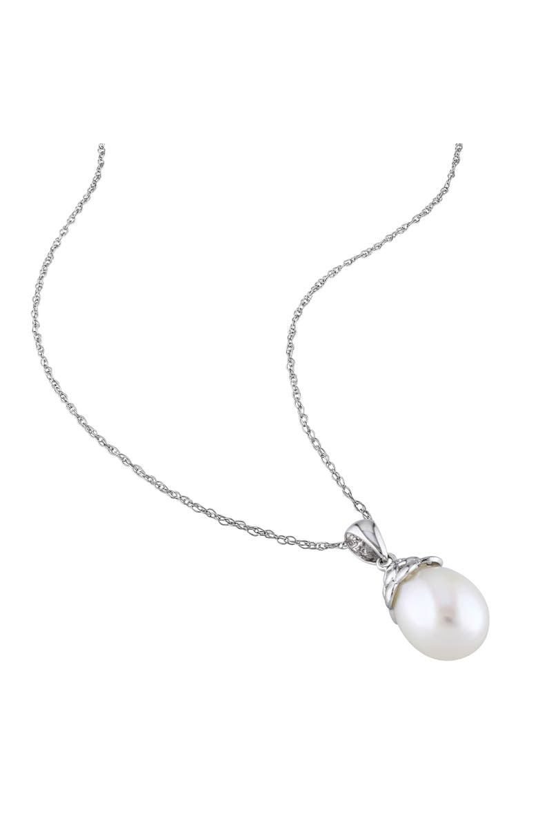 Julianna B. Cultured Pearl Pendant Necklace 10k White Gold, Alternate, color, Pearl