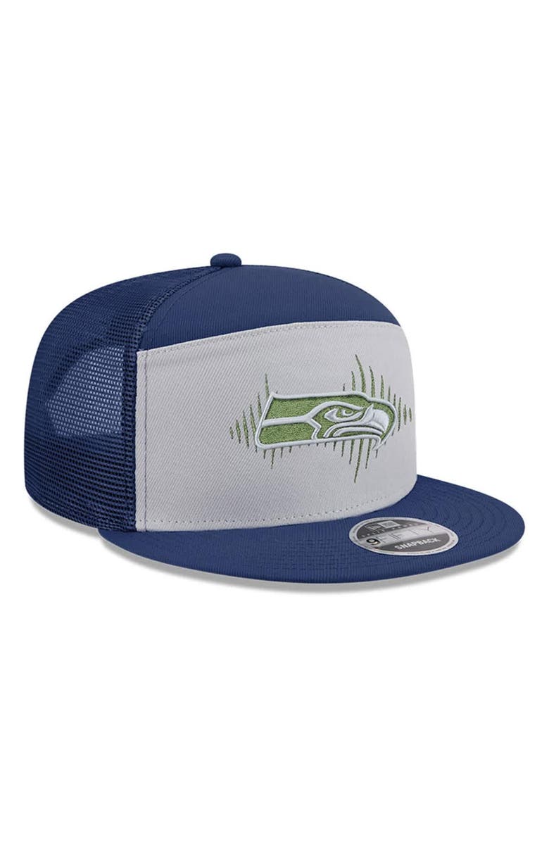 New Era Men
s New Era Wolf Gray Seattle Seahawks 2025 Rivalries Collection Team Split Panel 9FIFTY Snapback Hat, Alternate, color,