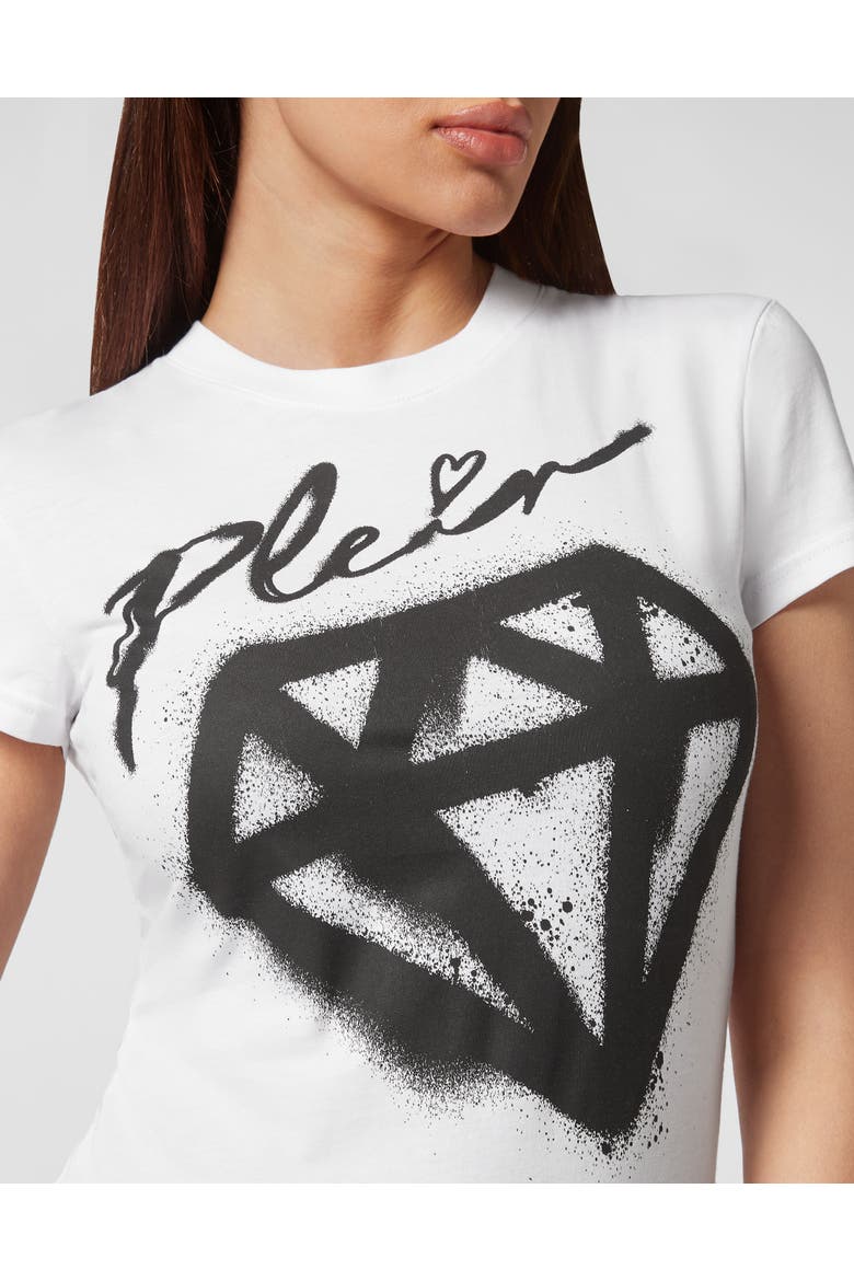 T-Shirt Round Neck Women, Alternate, color, white