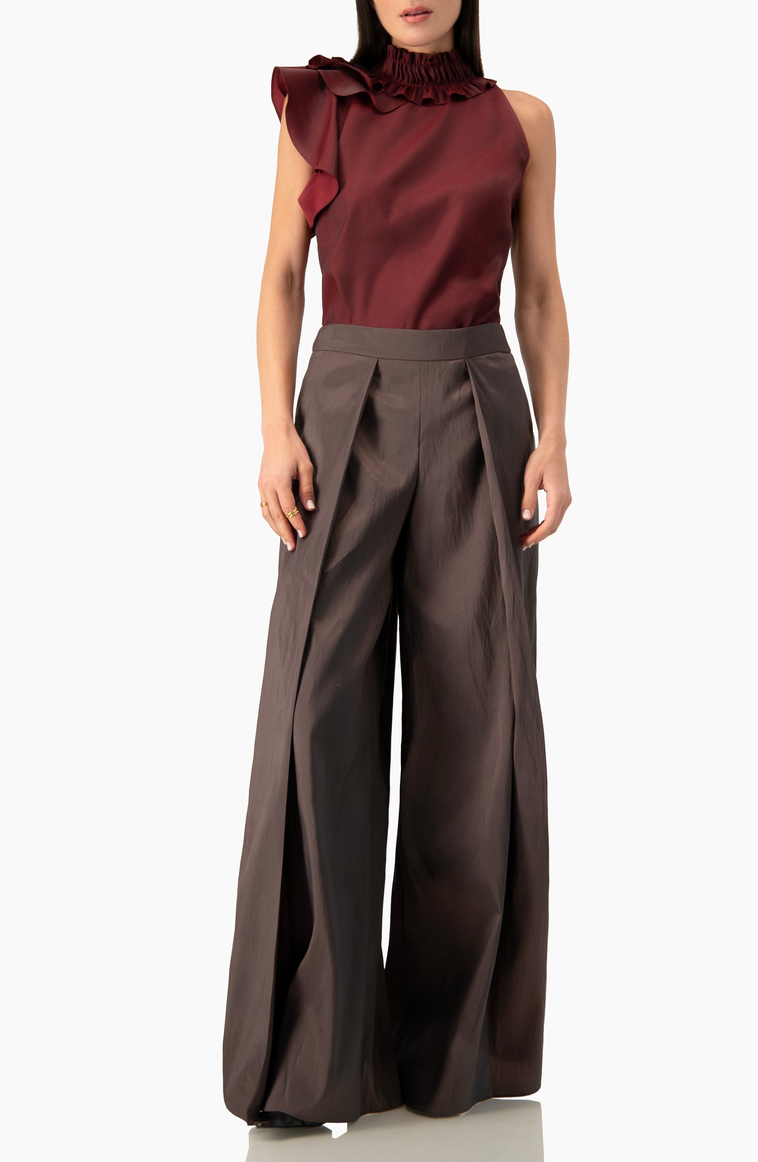 IVONNE Ruffle-collar Sleeveless Blouse (Women) | Nordstrom