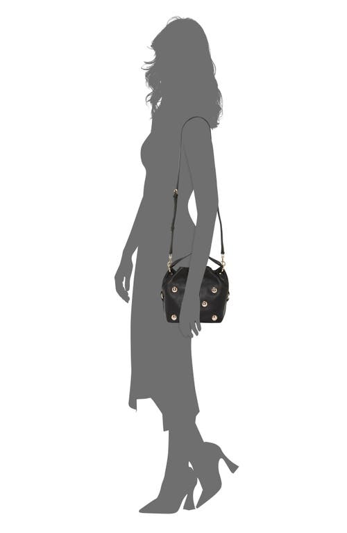 Vince Camuto Pippa Stud Leather Bucket Bag In Blue