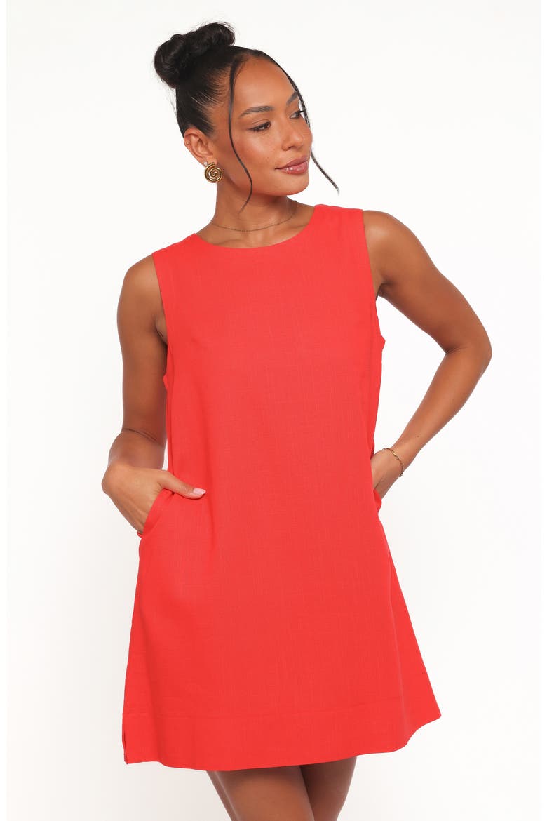 Zoe Floral Print Minidress, Alternate, color, RED