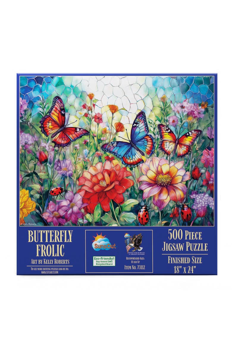 Butterfly Frolic 500 piece Jigsaw Puzzle for Adults, Alternate, color, Multicolor