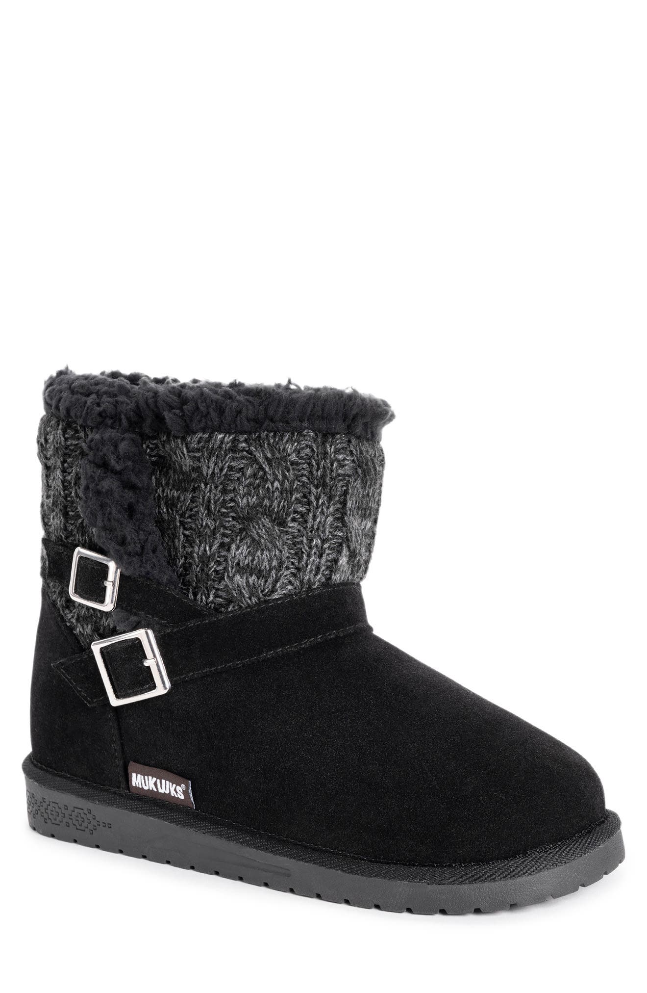 Alyx Faux Fur Lined Boot, Main, color, BLACK/ DARK GREY