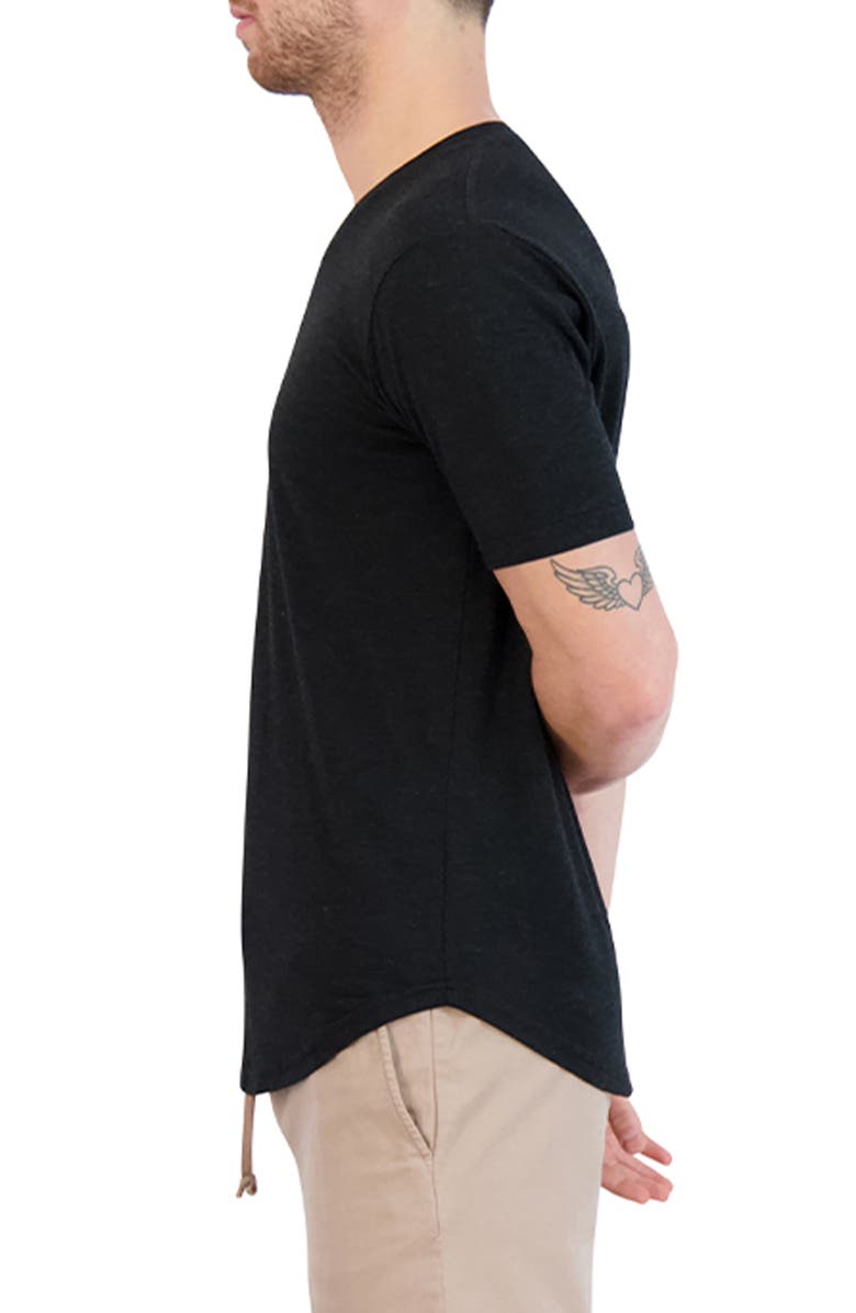 Goodlife Overdyed V-Neck Curved Hem T-Shirt, Alternate, color, 