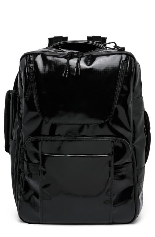 Aimee Dakota Faux Leather Travel Backpack In Black