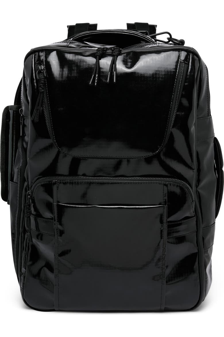 black faux leather backpack cheap BLACKCRAFT Store An ergonomic design compact with the supremely durable full Vegan Leather Backpack Caligo, Black