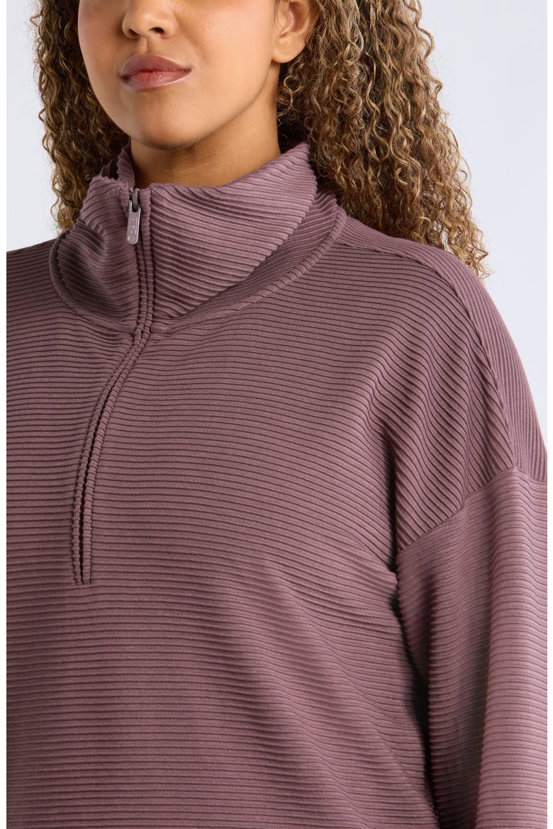 Ottoman Half Zip Pullover, Alternate, color, GREY PLUM