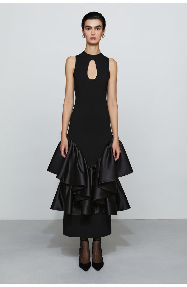 Et Ochs Antoinette Knit Combo Dress, Main, color, Black