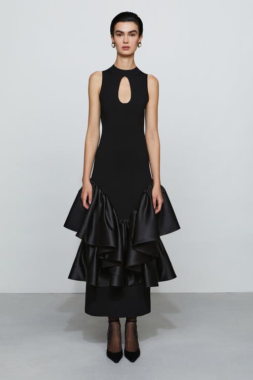 Et Ochs Antoinette Knit Combo Dress In Black