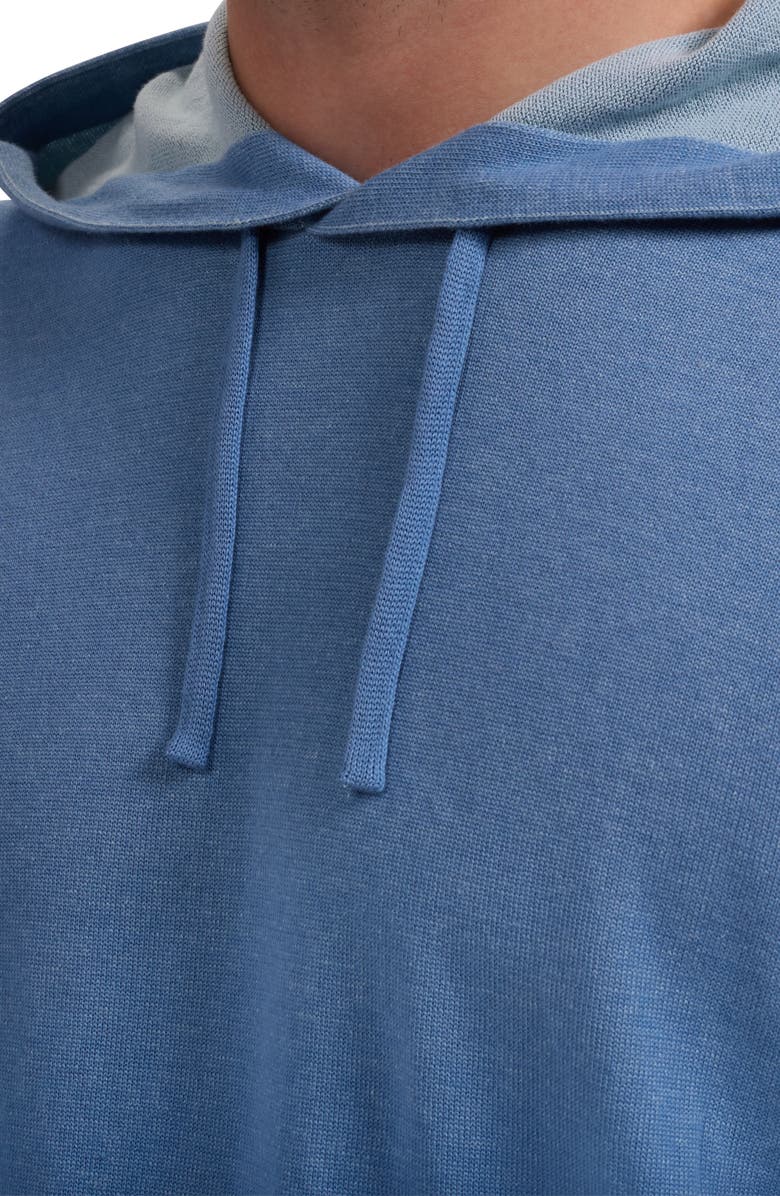 Bugatchi Cotton Hoodie Sweater, Alternate, color, Peacock