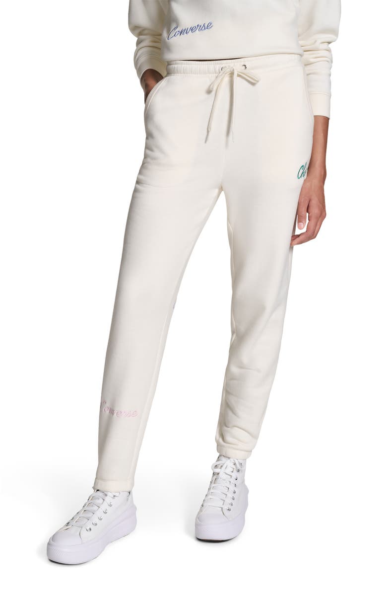 Converse Chuck Taylor Script Joggers, Main, color, Converse Egret