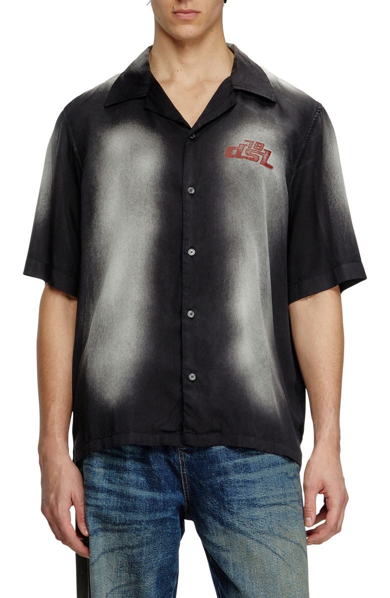 DIESEL<sup>®</sup> S-Elly Camp Shirt, Main, color, Deep/ Black