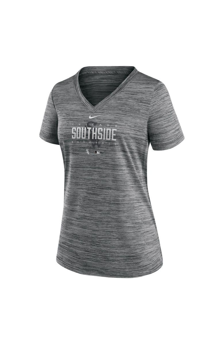 Nike Women's Nike Gray Chicago White Sox City Connect Velocity Practice Performance V-Neck T-Shirt, Alternate, color, Gray