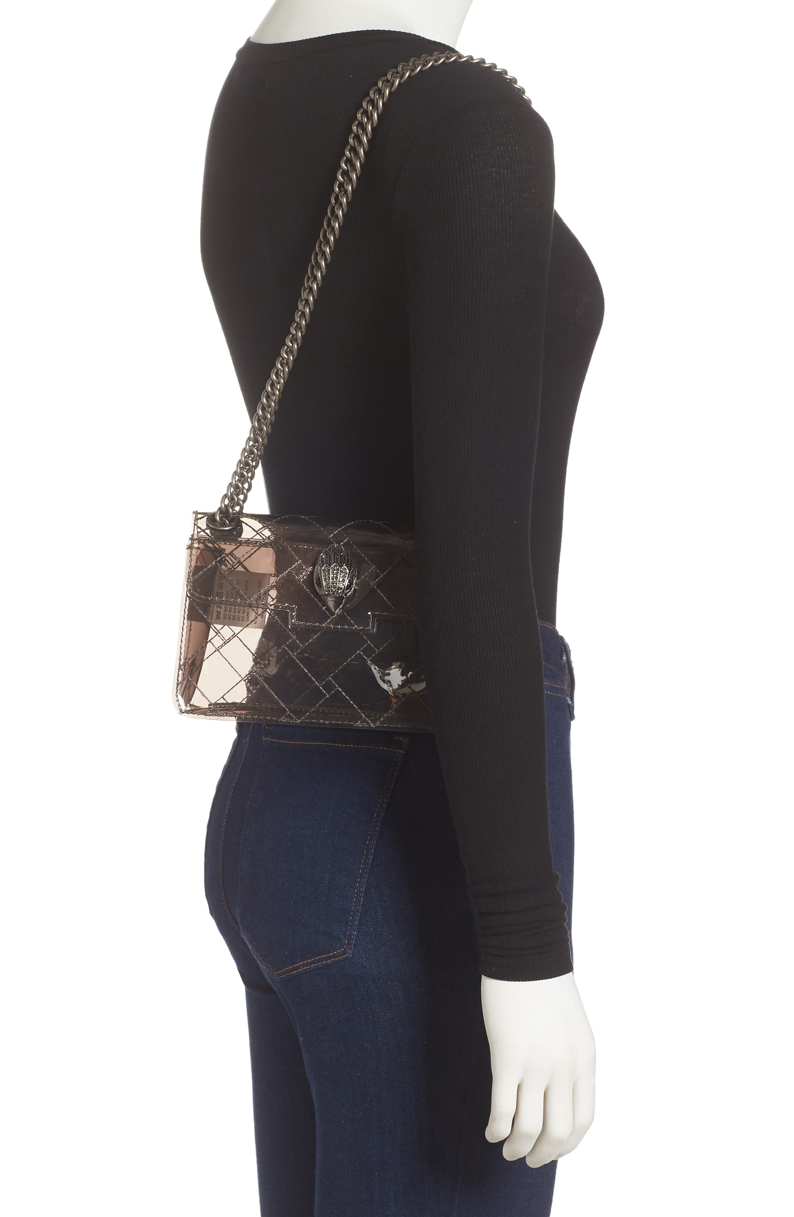 Kurt Geiger London Rainbow Shop Mini Kensington Transparent Shoulder Bag, Alternate, color, 