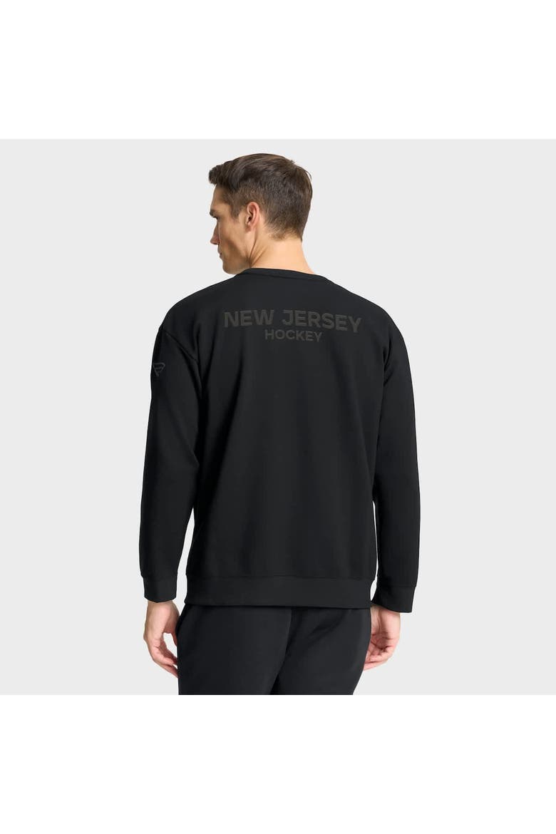 Men's Fanatics Black New Jersey Devils Authentic Pro Road Tri-Blend Sweatshirt, Alternate, color, Black