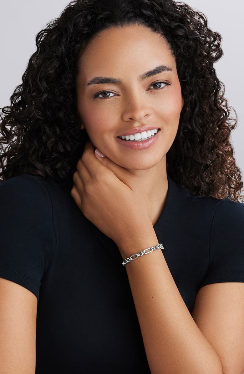 LAGOS Petite Sterling Silver Link Bracelet, Alternate, color, Silver