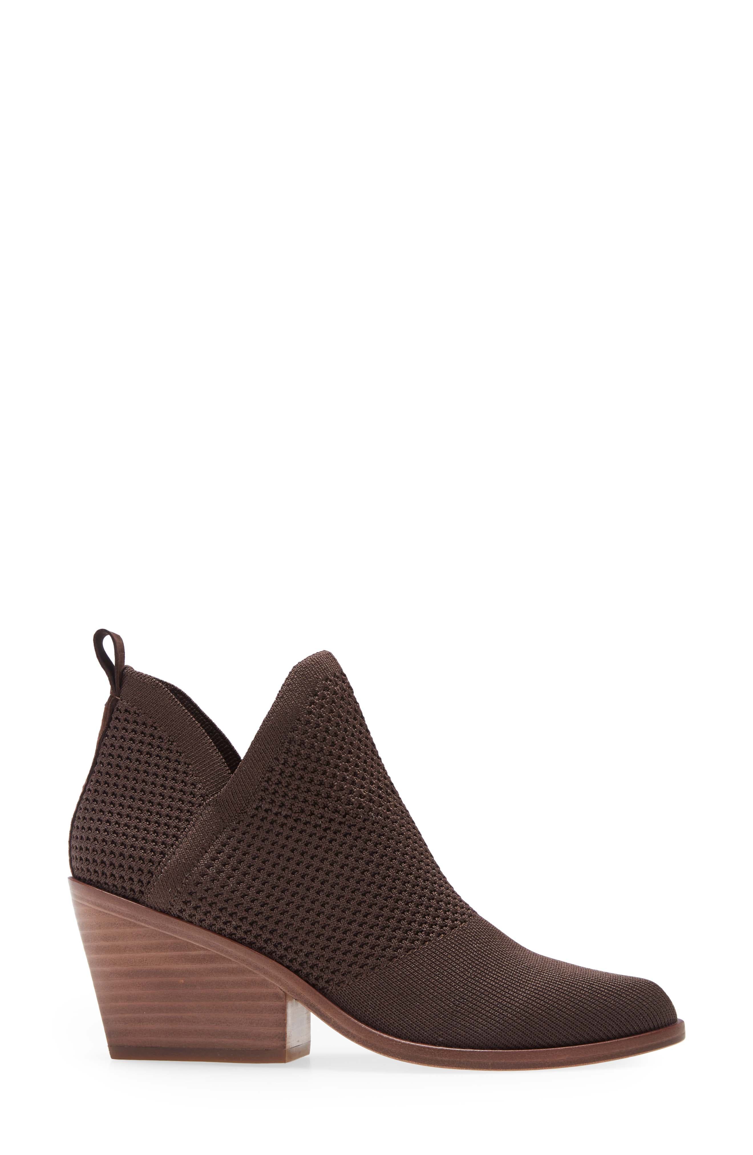 Joss Knit Bootie, Alternate, color, CHOCOLATE KNIT