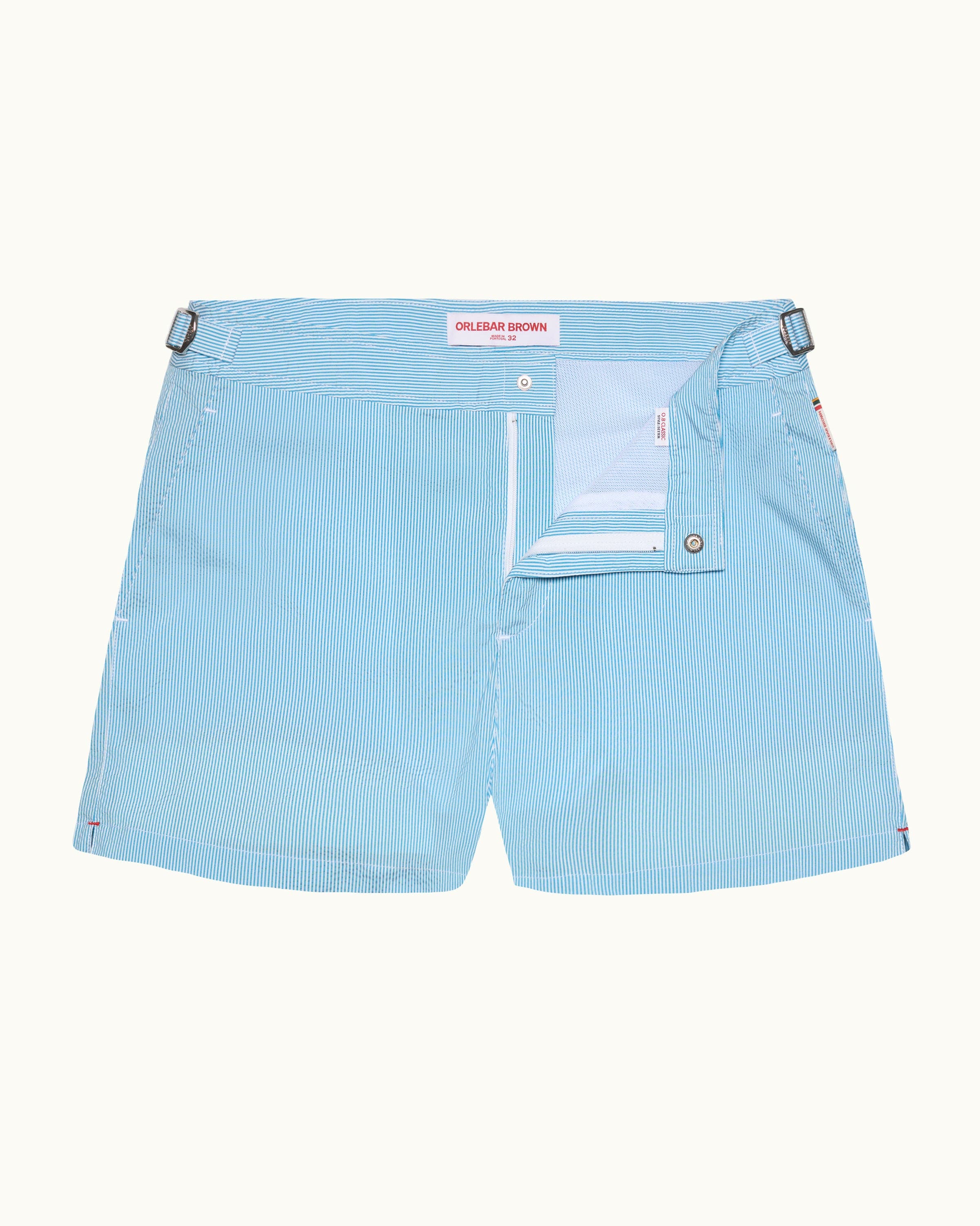 selected Aqua Blue/White Stripe