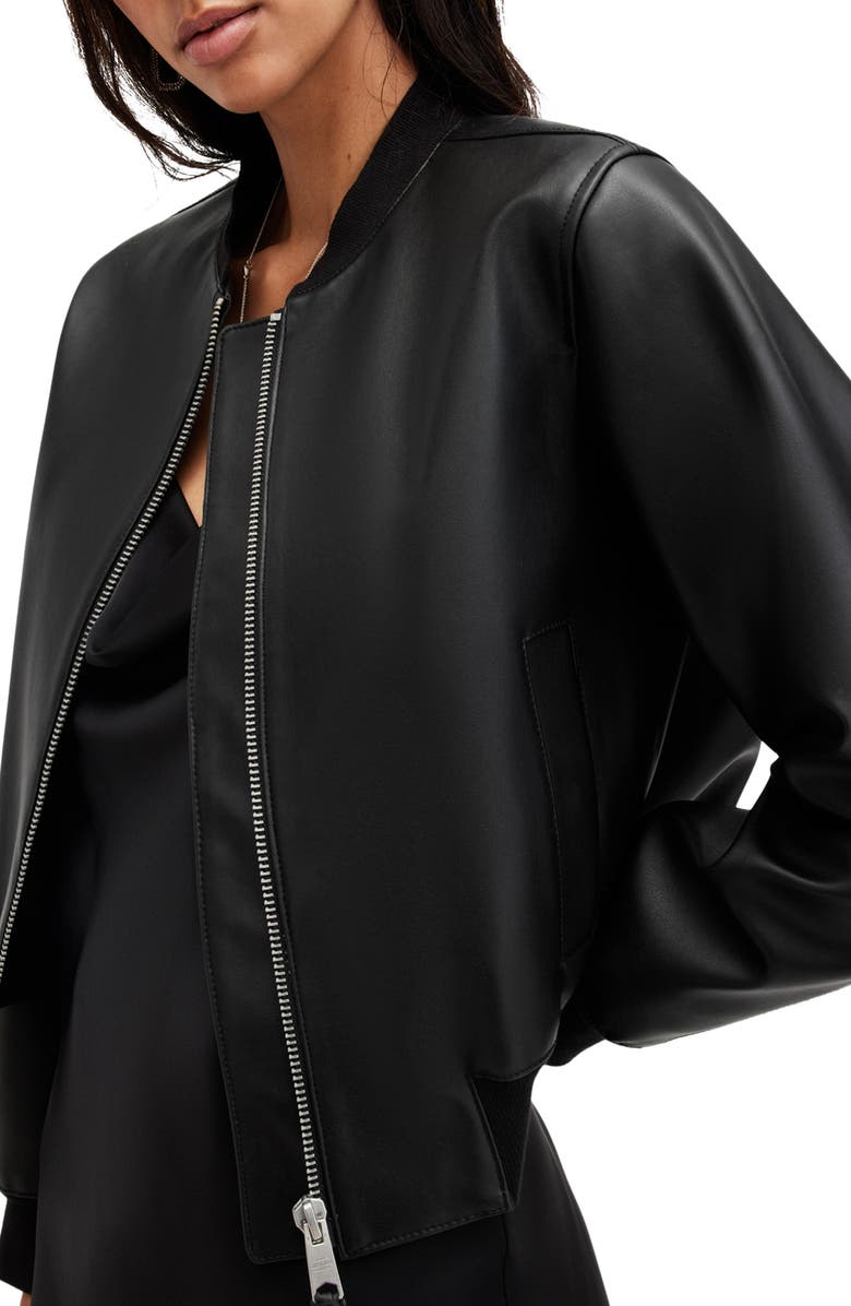 Orten Desserto Faux Leather Bomber Jacket
