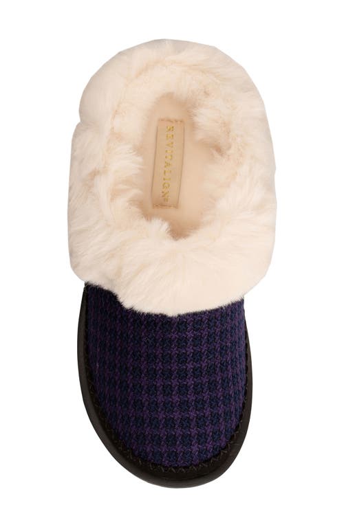 Revitalign Aspen Nordic Orthotic Faux Fur Lined Slippers In Blue