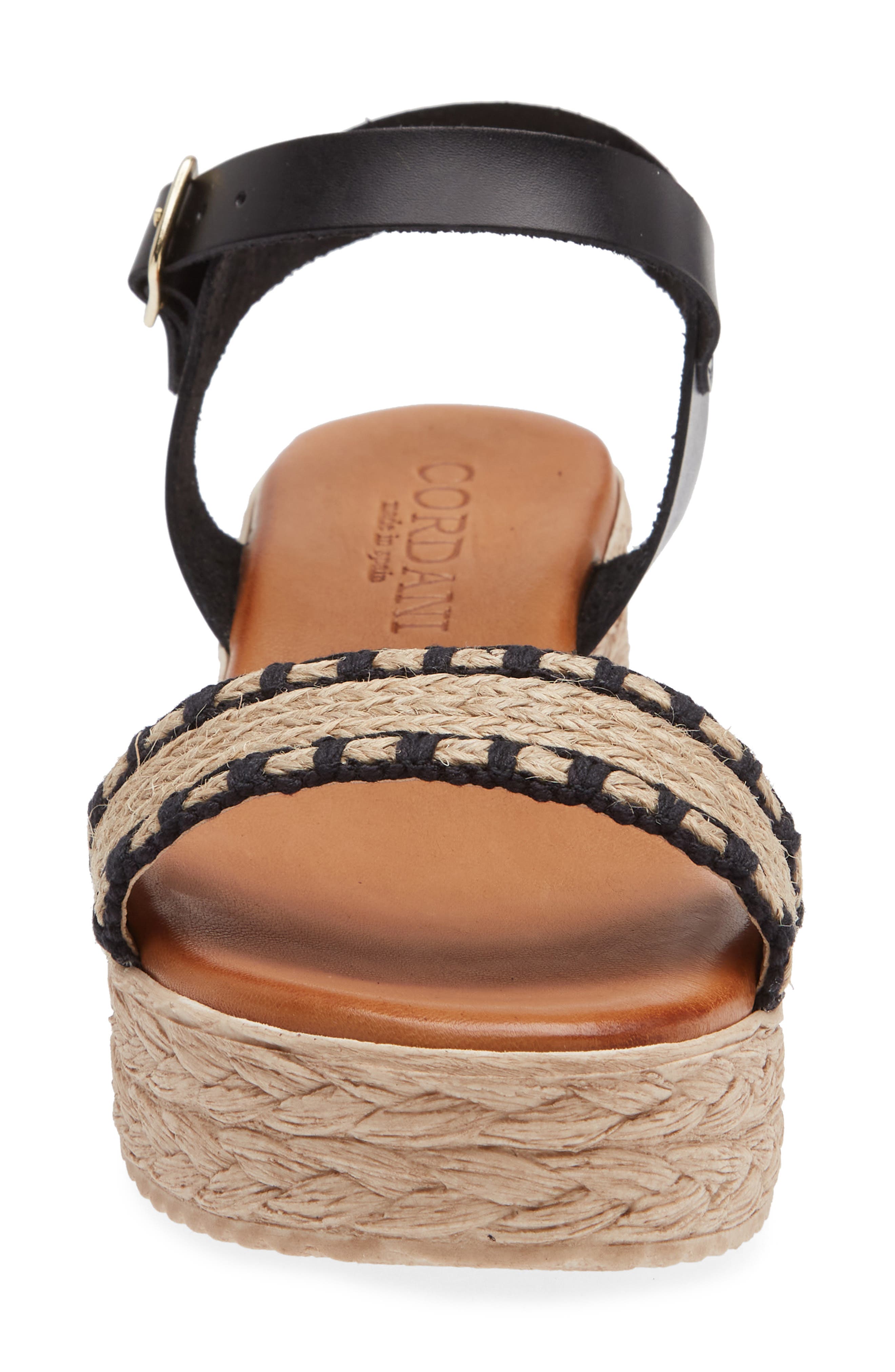 Cordani Bryce Platform Sandal, Alternate, color, Black