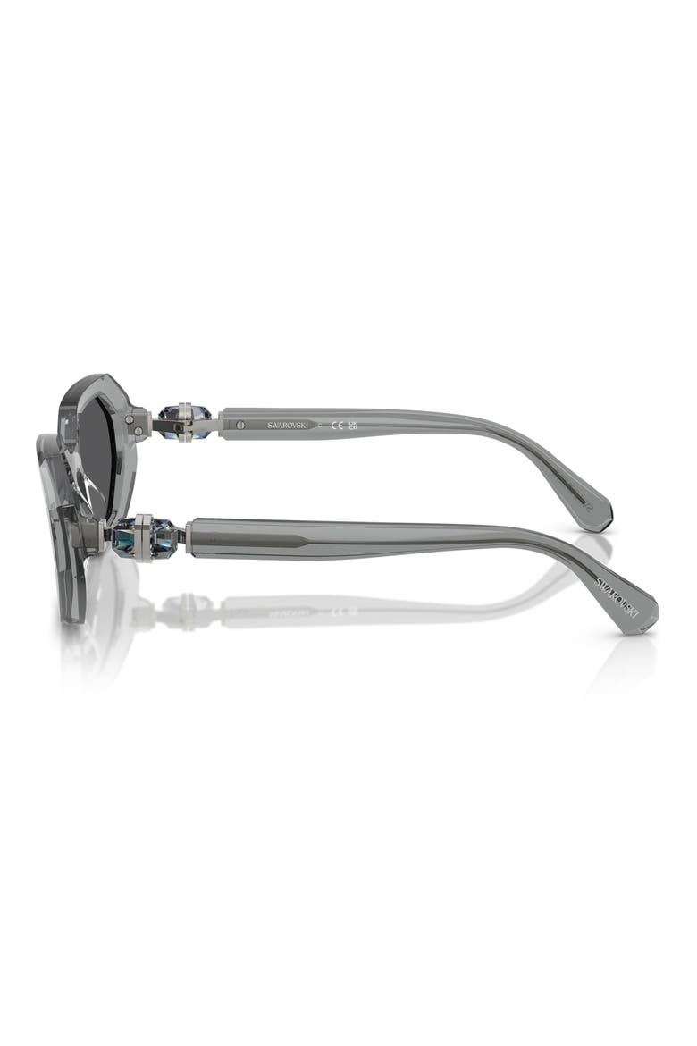 54mm Irregular Sunglasses, Alternate, color, GREY MIRROR