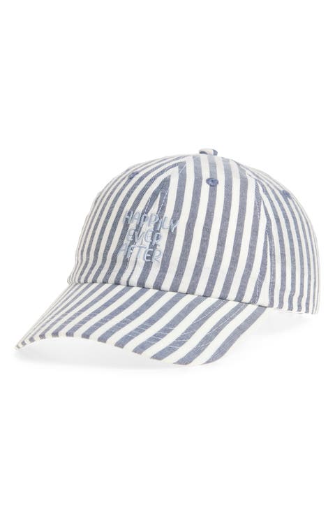 Happy Ever After Stripe Cotton Canvas Baseball Cap