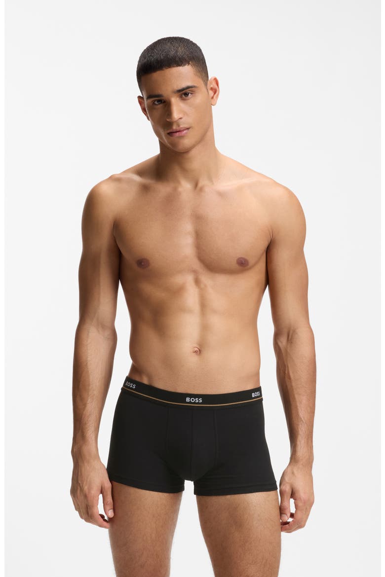 Essential Assorted 5-Pack Stretch Cotton Trunk Boxers, Alternate, color, BLACK MULTI