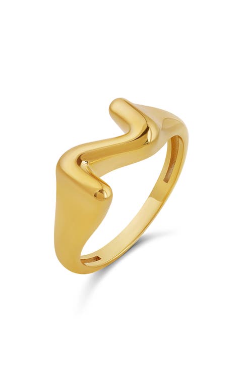 Bubble Letter Initial Ring