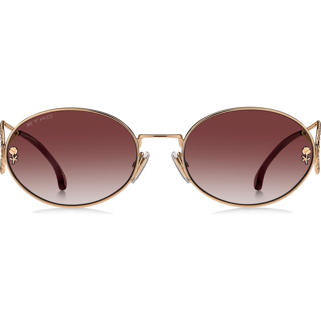 Etro 57mm Oval Sunglasses In Brown