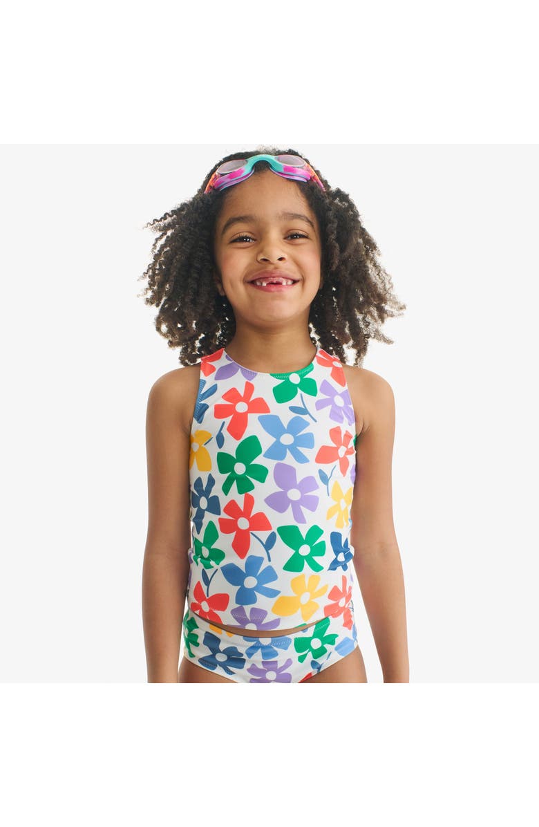 Primary Kids Swim Tank, Alternate, color, Multi Spring Blooms