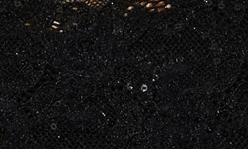 Astr The Label Roux Sequin Embellished Long Sleeve Crop Top In Black