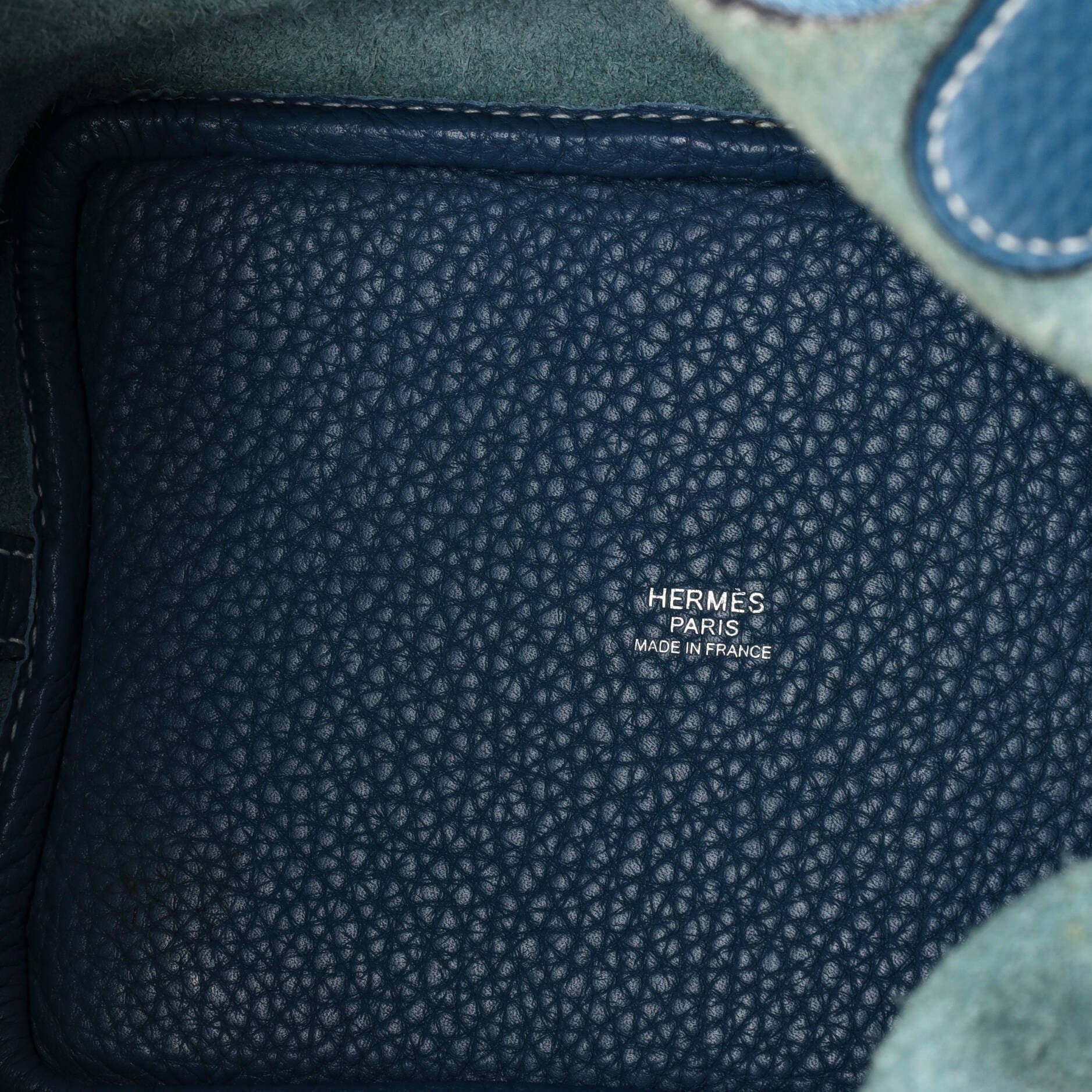 Pre-Owned Hermes Picotin Bag Clemence PM, Alternate, color, Bleu Jean